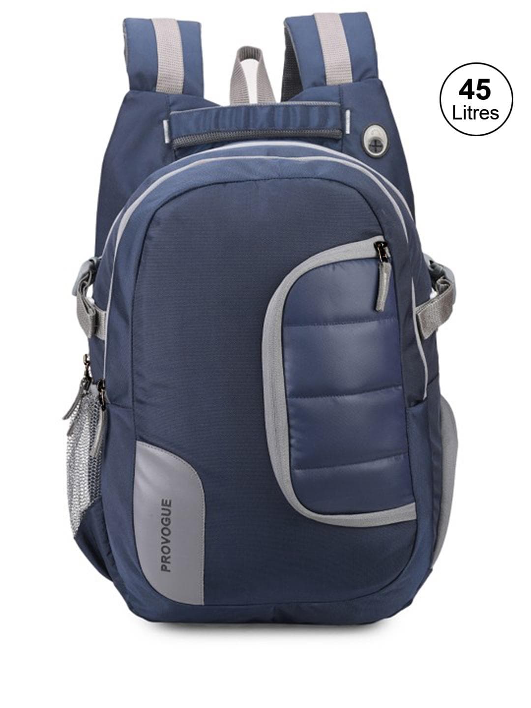 Buy Provogue Unisex Navy Blue & Grey Backpack With Compression Straps 45 L - - Accessories for Unisex