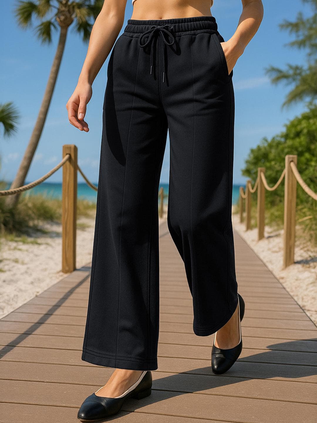 Bewakoof Women Cotton Relaxed-Fit Track Pants