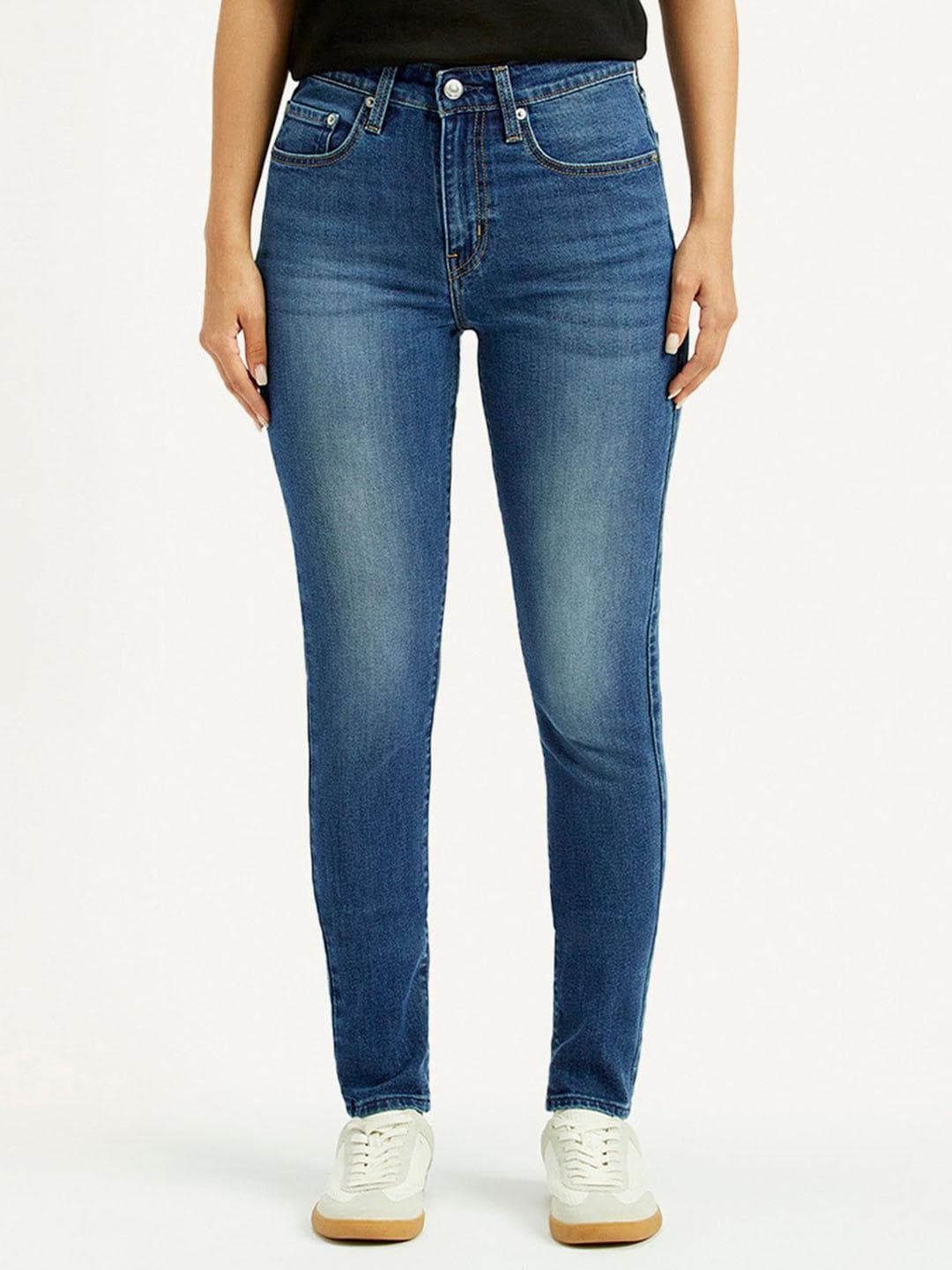 Levis Women's 721 Blue Skinny Fit High Rise Jeans