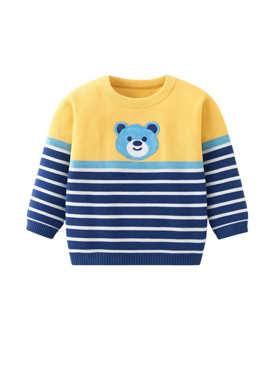 AVELLY Boys Striped Woollen Pullover