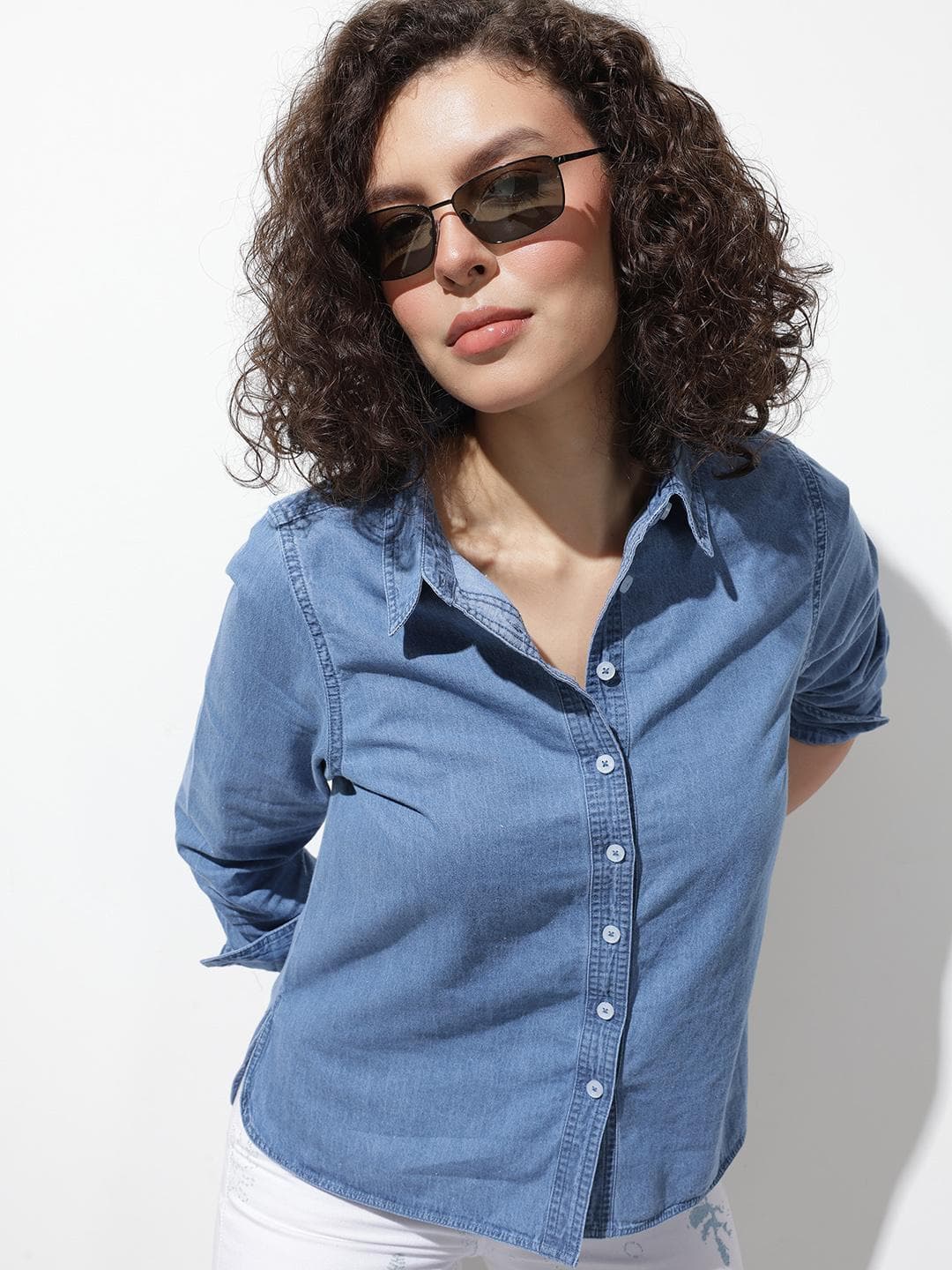 The Roadster Life Co. Pure Cotton Denim Casual Shirt