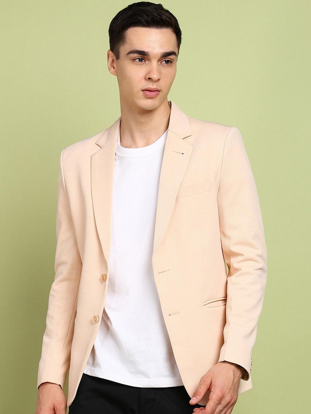 FUBAR Notched Lapel Slim-Fit Single Breasted Blazer