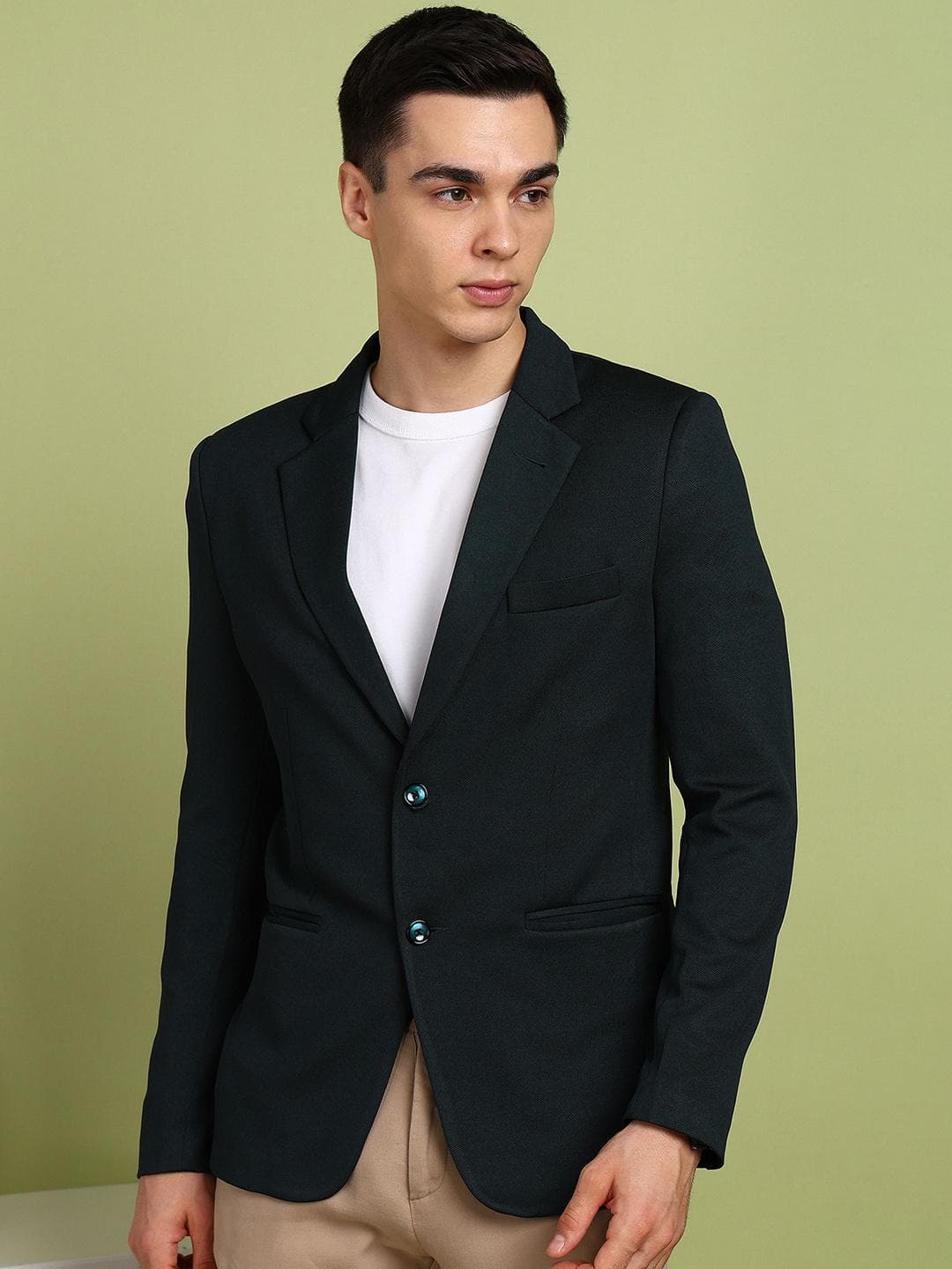 FUBAR Notched Lapel Slim-Fit Single Breasted Blazer