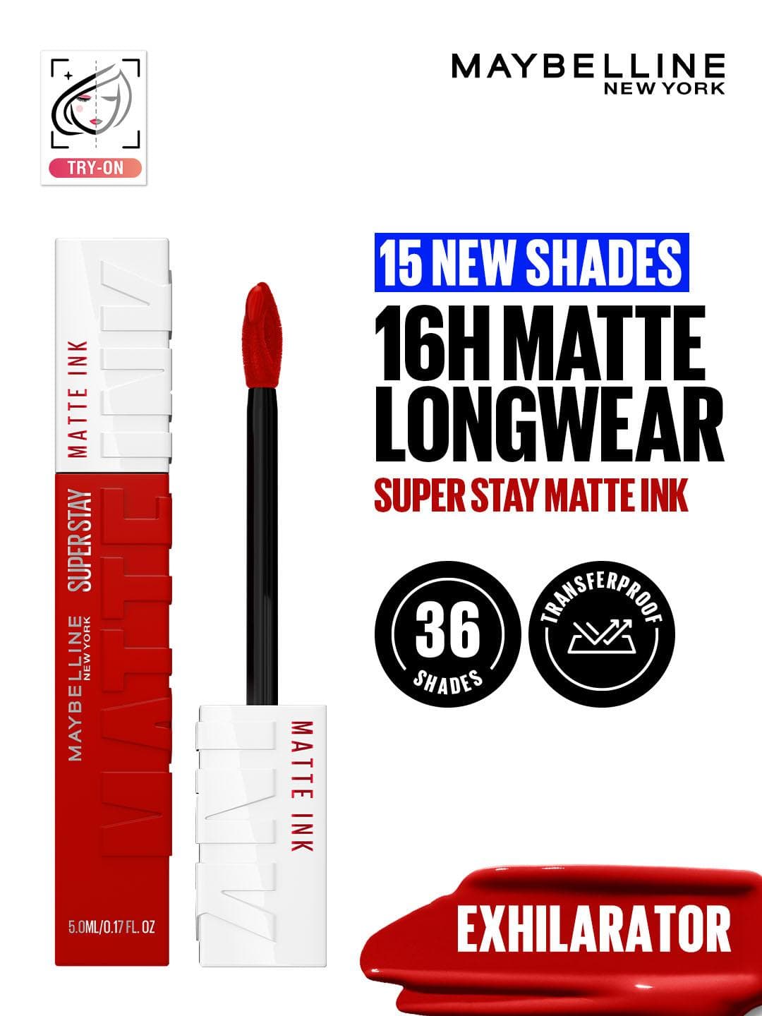 Buy Maybelline New York Superstay Matte Ink Matte Liquid Lipstick 5ml Exhilarator - - Personal Care for Women