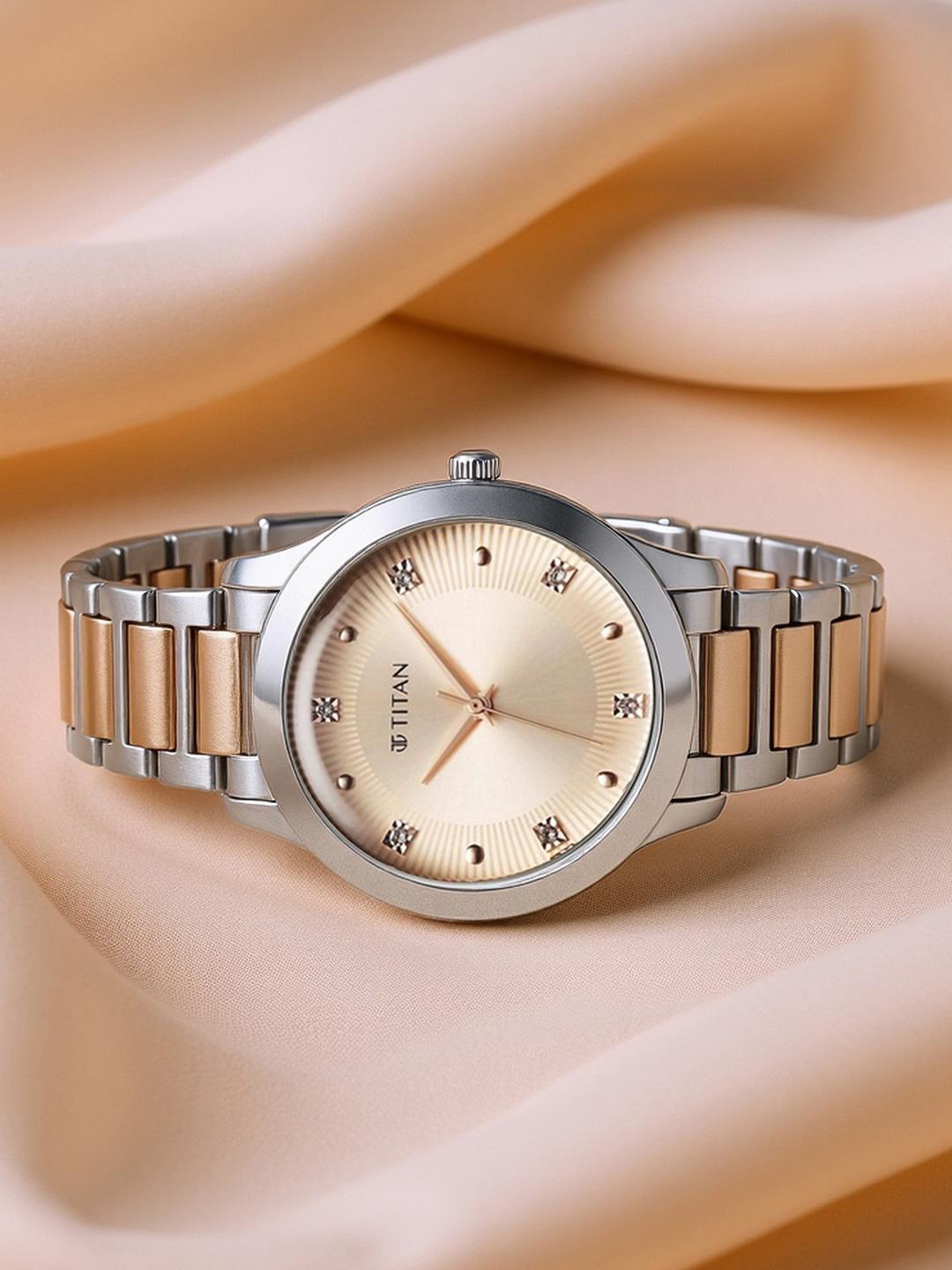 Buy Titan Women Embellished Stainless Steel Straps Analogue Watch 95299KM01 - - Accessories for Women