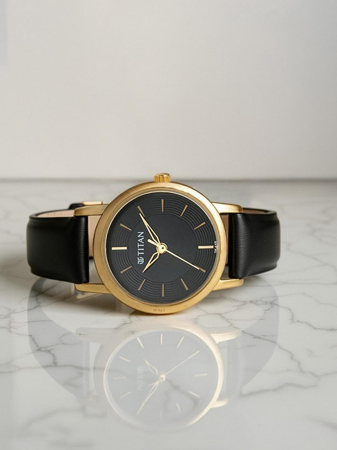Titan Quartz Analog With Black Dial Watch For Women - Nt2593yl03