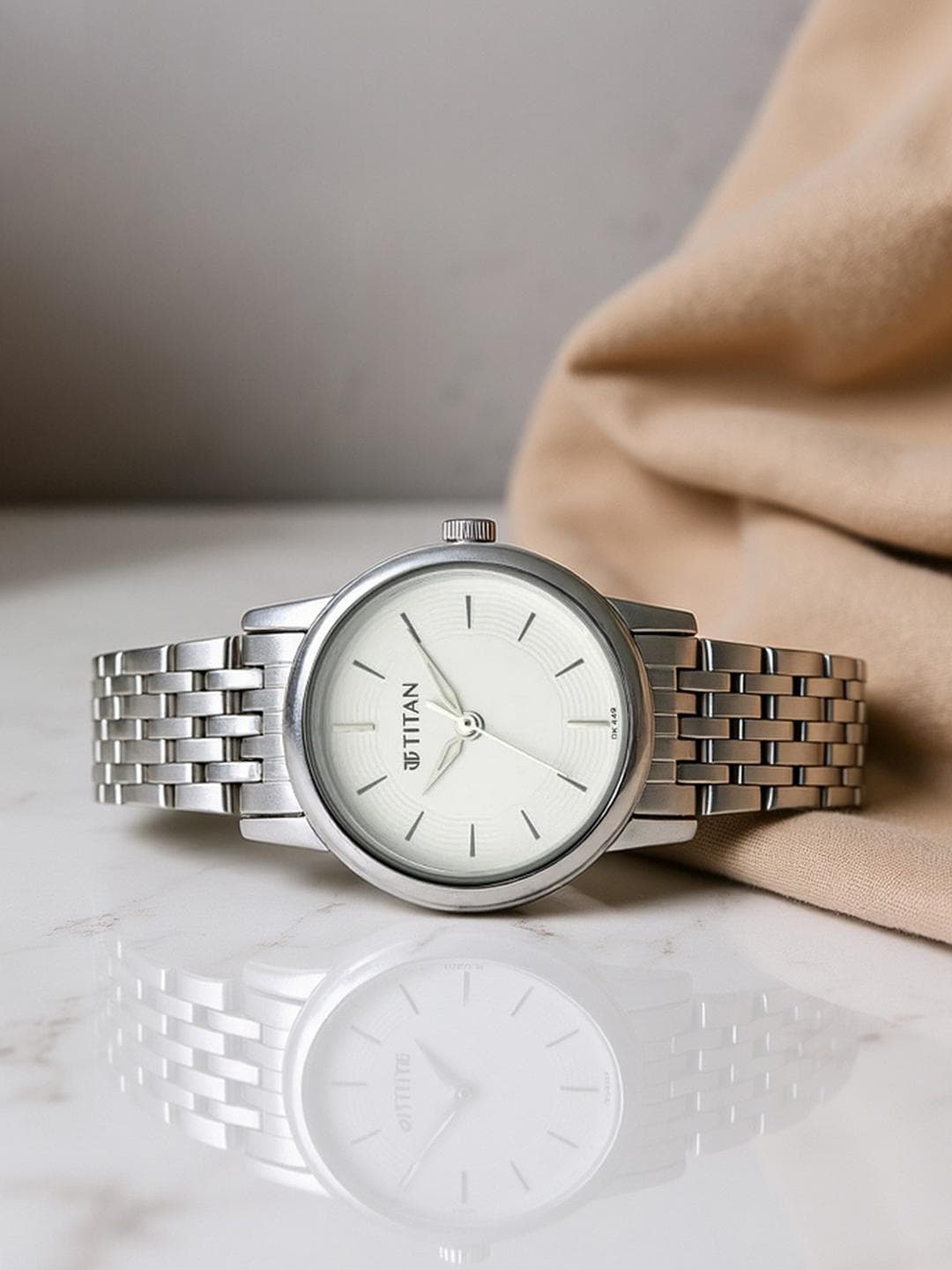 Buy Titan Quartz Analog With White Dial Watch For Women Nt2593sm04 - - Accessories for Women