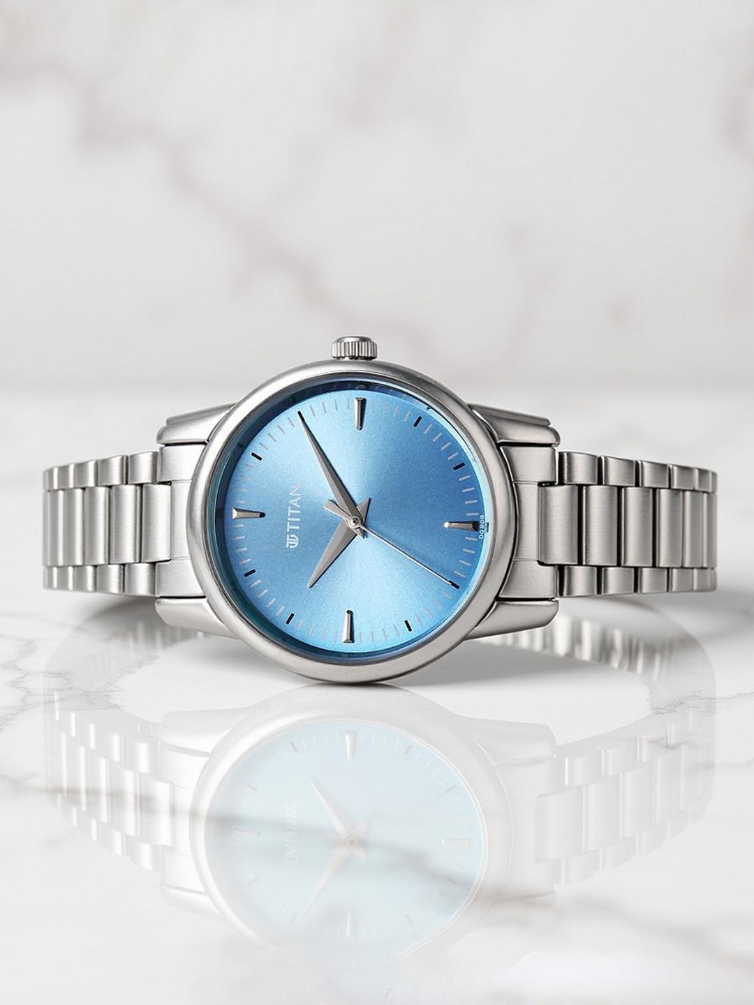Buy Titan Women Brass Embellished Dial & Stainless Steel Bracelet Style Straps Analogue Watch 2760SM02 - - Accessories for Women
