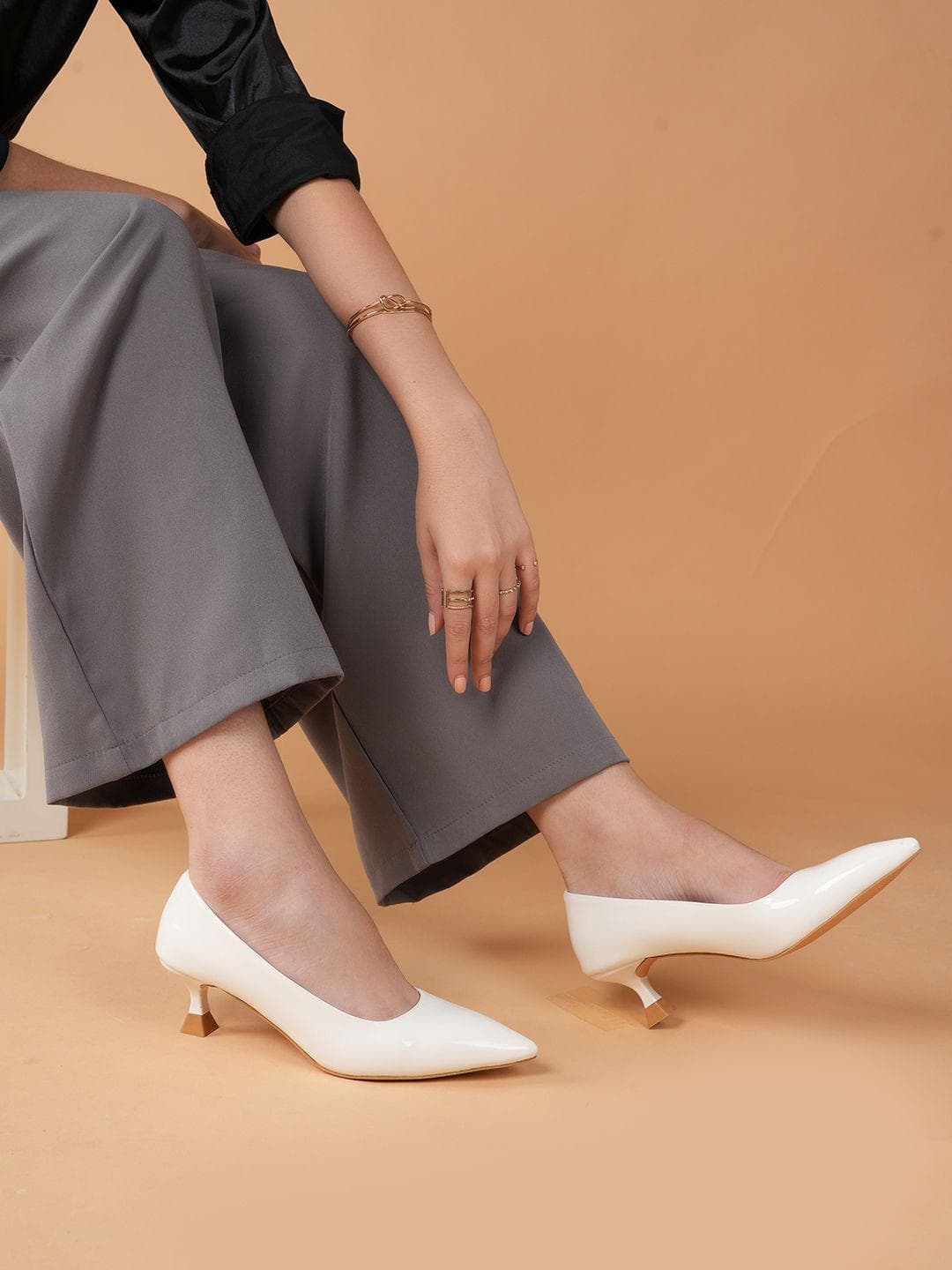 Lavie Women Pointed Toe Kitten Heel Pumps