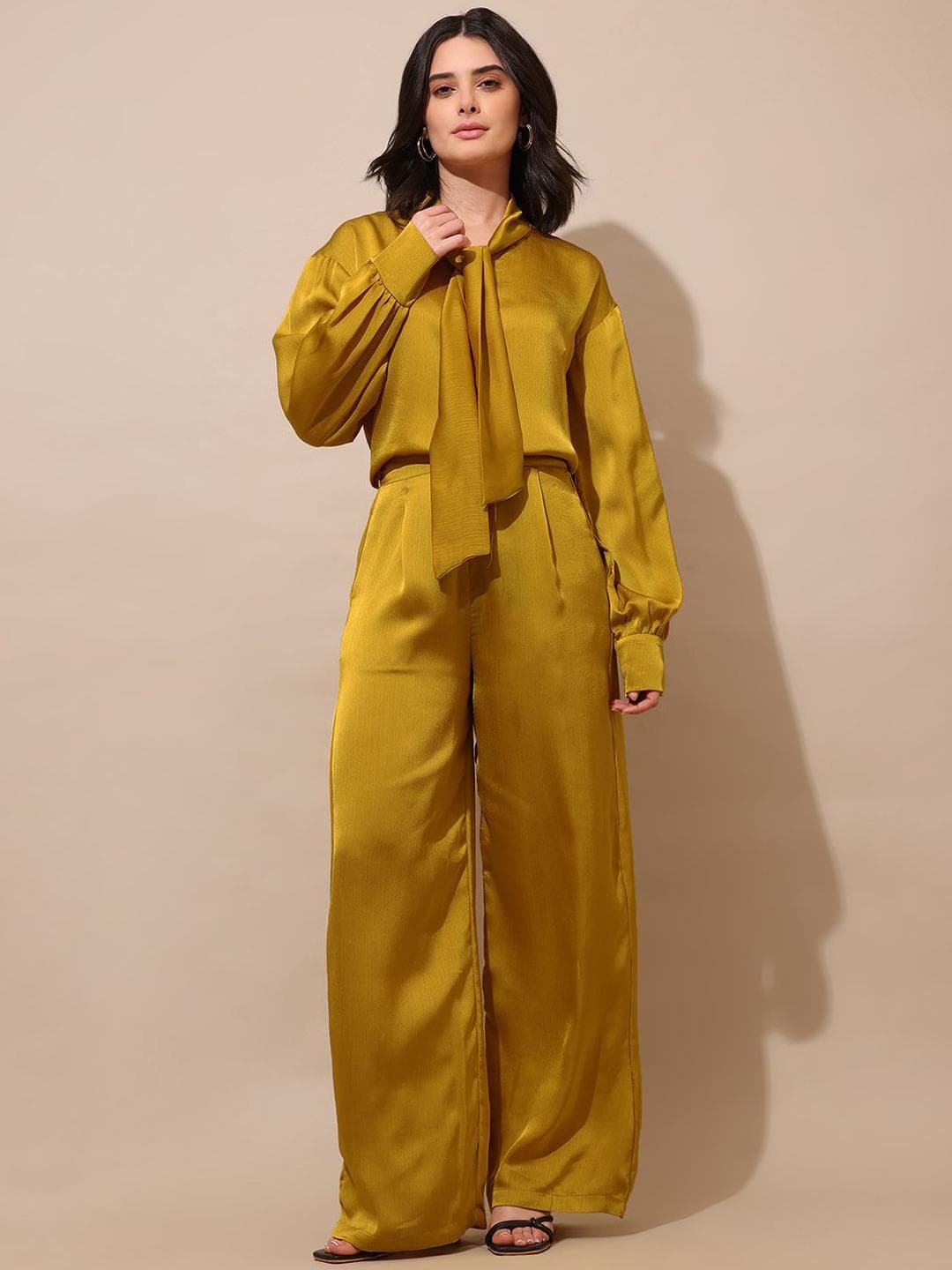 Buy PURVAJA V Neck Long Sleeve Shirt With Trouser - - Apparel for Women