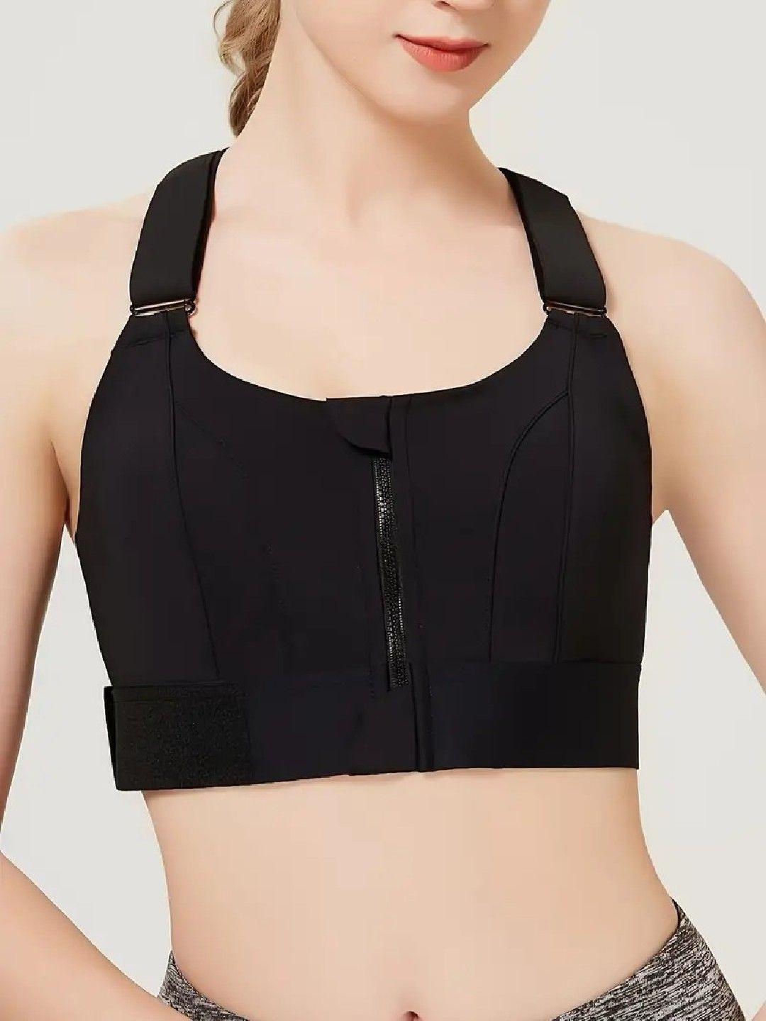 Buy Piftif Women Black High Support Shoulder Adjustable Straps Sport Bra - - Apparel for Women