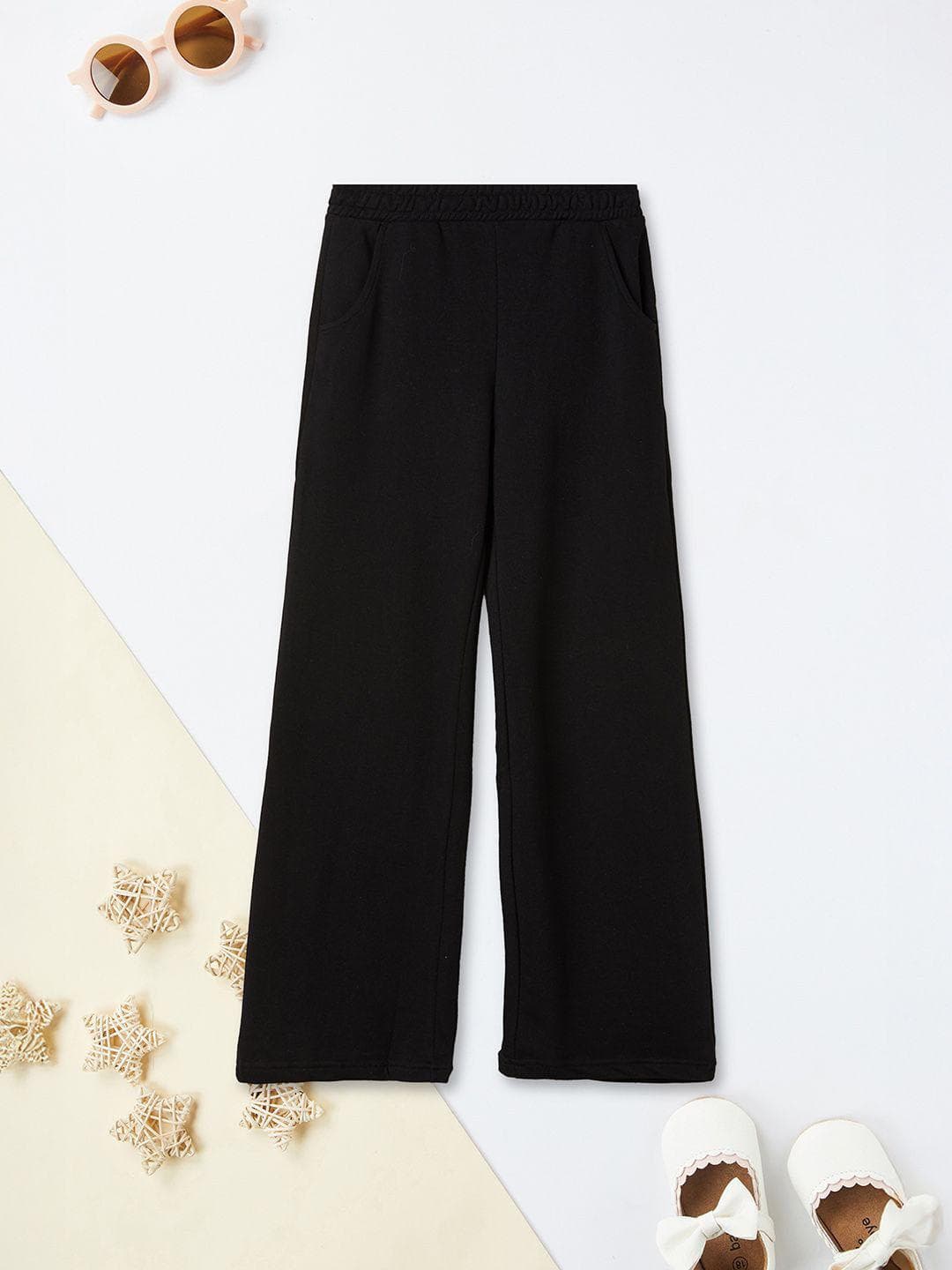 max Girls Regular Fit Cotton Trousers