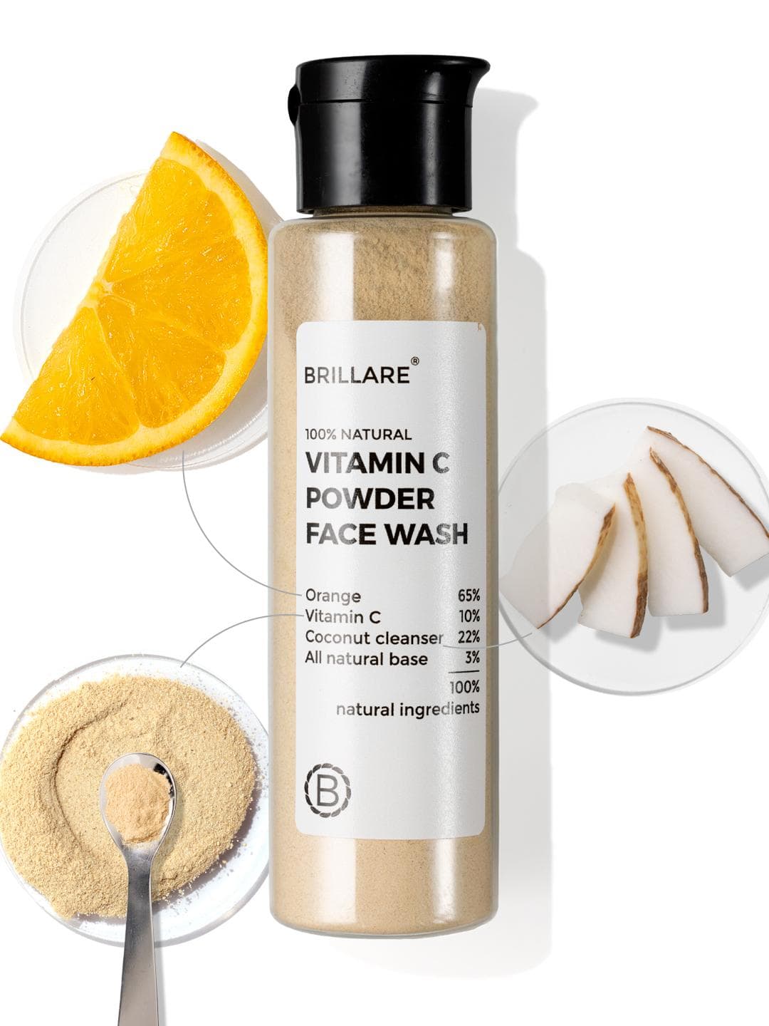 Buy BRILLARE Vitamin C Powder Face Wash 30 Gm - - Personal Care for Unisex