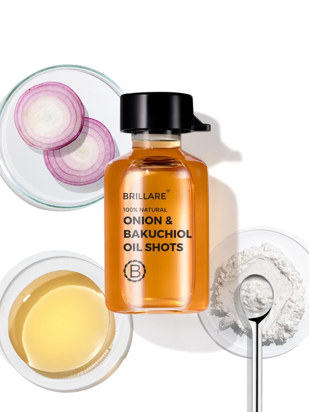 Buy BRILLARE 40% Onion Oil Shots For Hair Fall Reduction 6 Ml - - Personal Care for Unisex