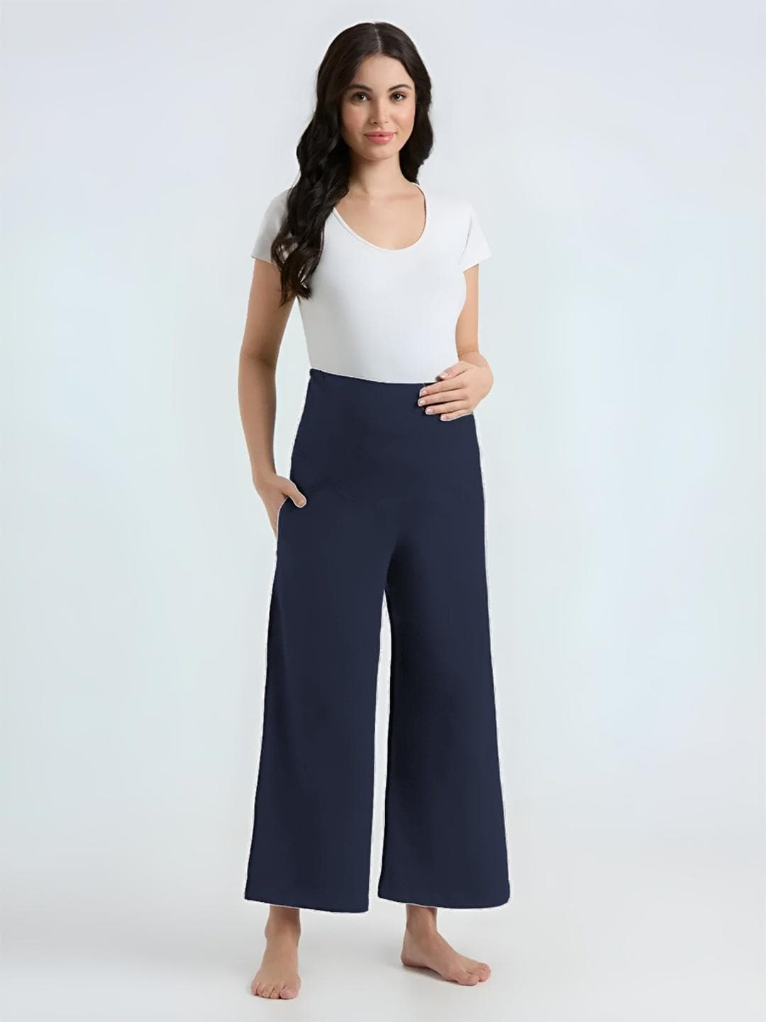 Evamomies Women Knitted Maternity Palazzos