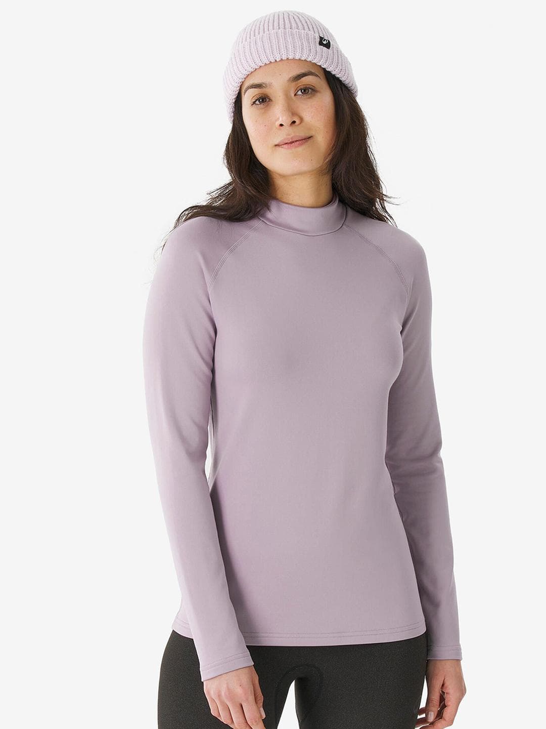 Decathlon Wedze - Women Mauve BL 500 Breathable Skiing Thermal Base Layer