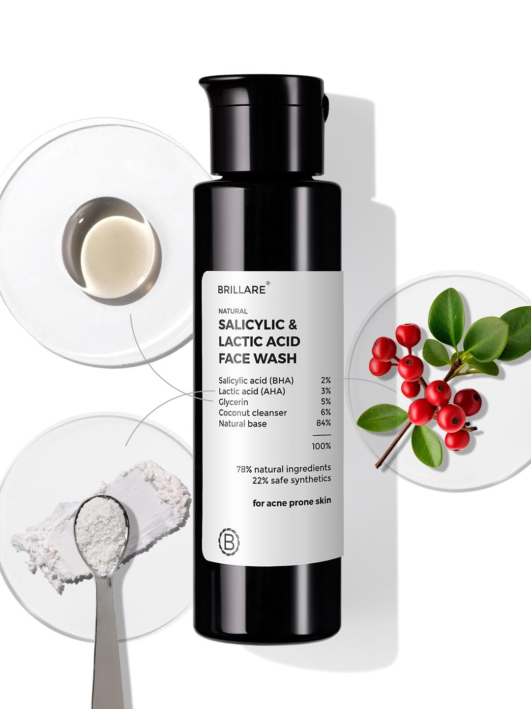 Buy BRILLARE Oil Control & Acne Care Deep Cleansing 2% Salicylic Acid Face Wash 100 Ml - - Personal Care for Unisex