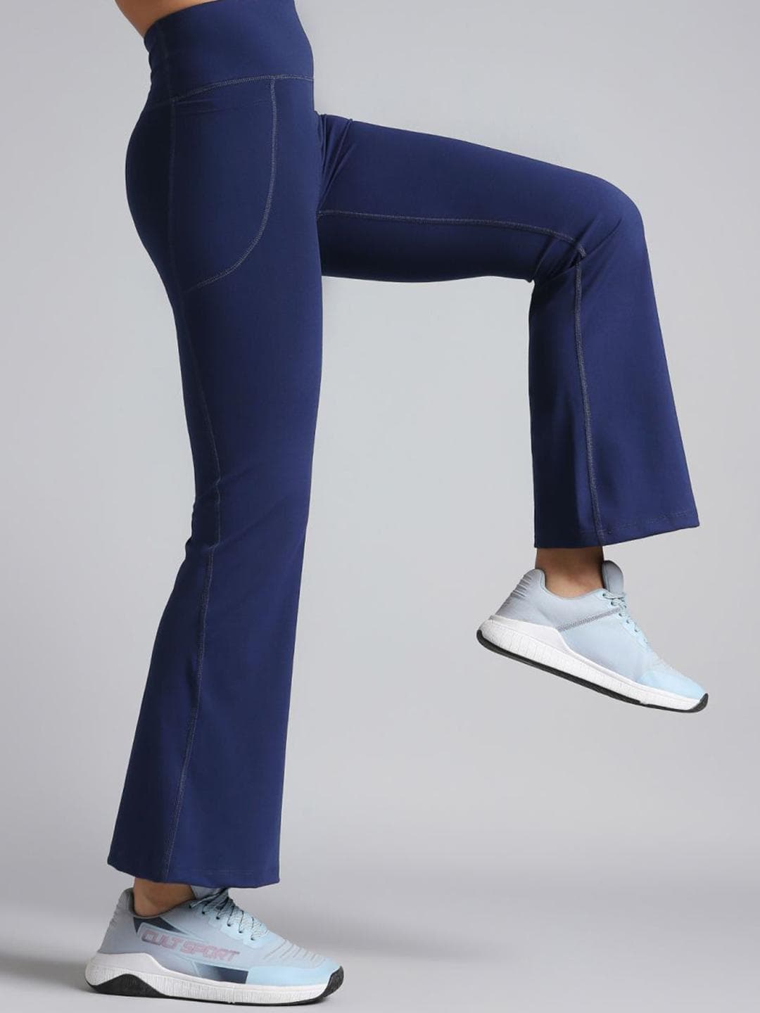 CULT Women COMFlex Navy Performance Flare Pants