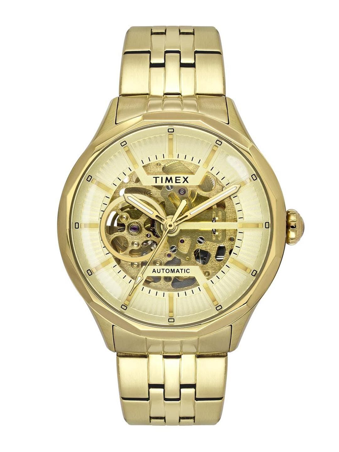 Timex Signio Round 21mm Champagne Dial Analog Automatic Men Watch - TWEG27600