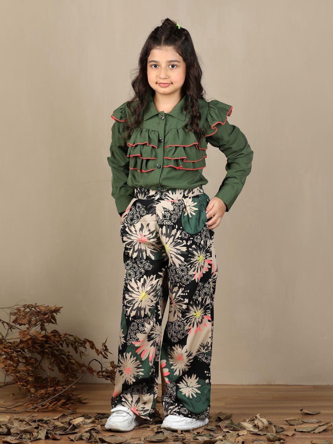 Buy Cutiekins Girls Long Sleeves Shirt With Palazzos - - Apparel for Girls