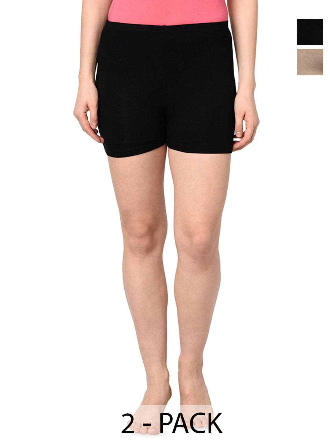 Buy Espresso Women Pack Of 2 Lounge Shorts - - Apparel for Women