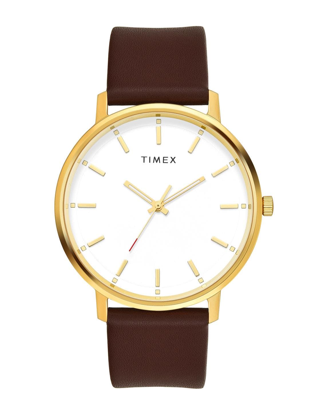 Buy Timex Men Brass Dial & Leather Straps Analogue Watch TW0TG8019 - - Accessories for Men
