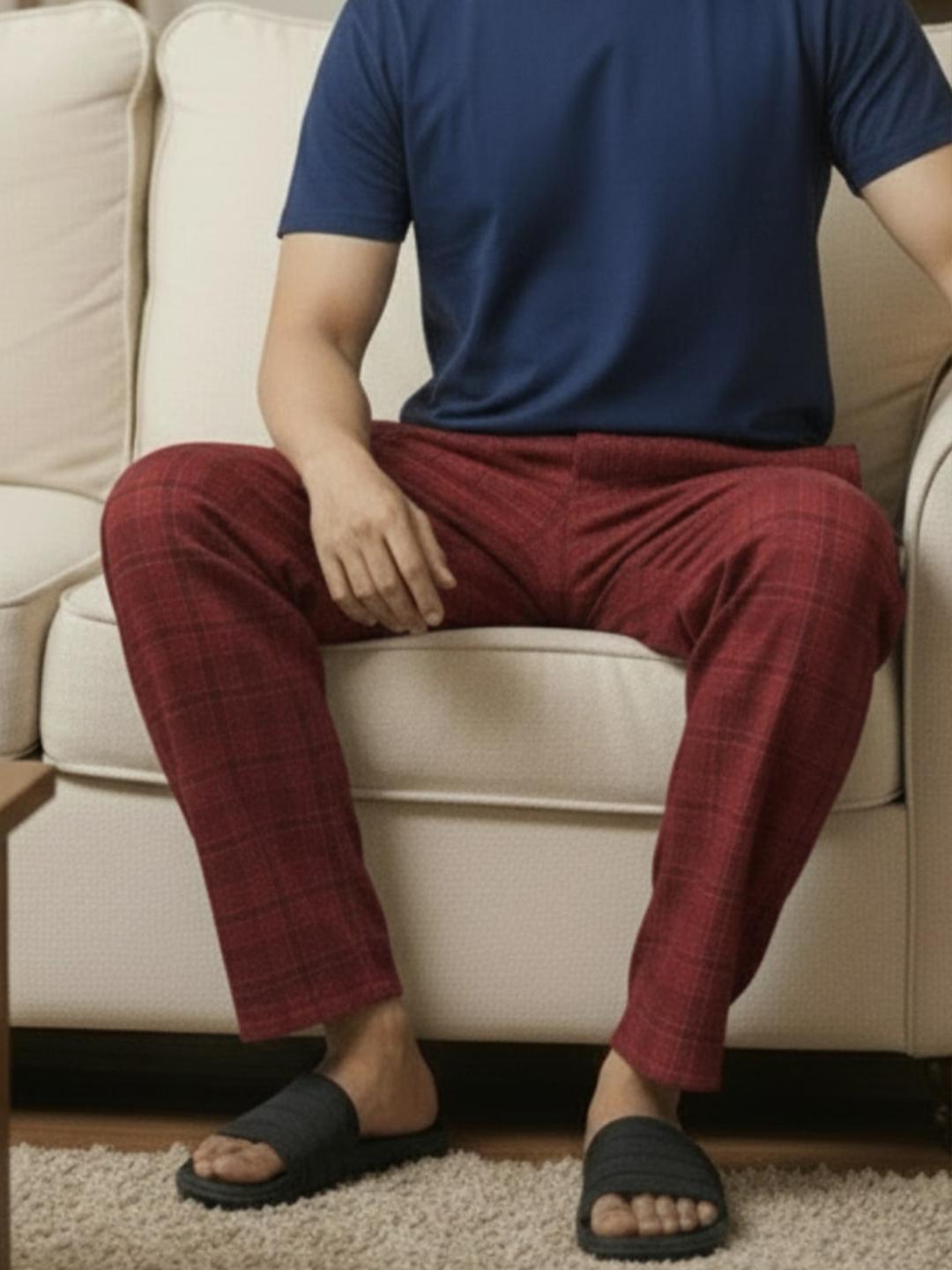 Buy XYXX Men Pack Of 1 Combed Cotton Checkmate Lounge Pants XYPYJM16 - - Apparel for Men