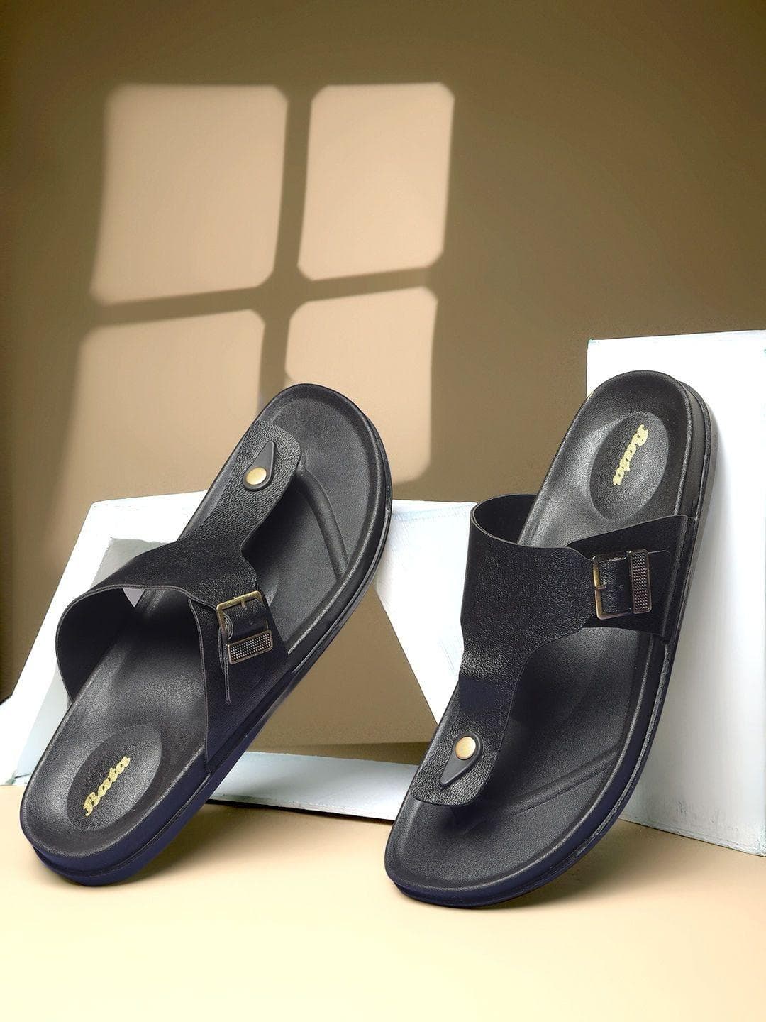 Bata Men Open Toe Flats