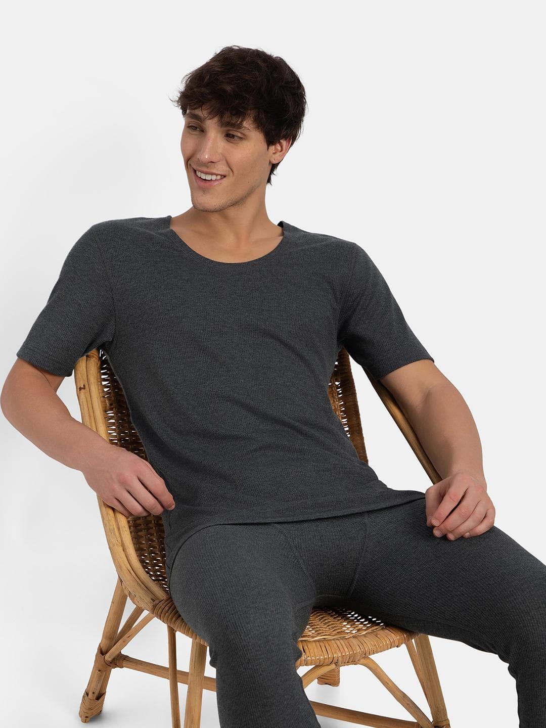 Buy Jockey Super Combed Cotton Half Sleeved Thermal Undershirt With Stay Warm Technology 2400 - - Apparel for Men