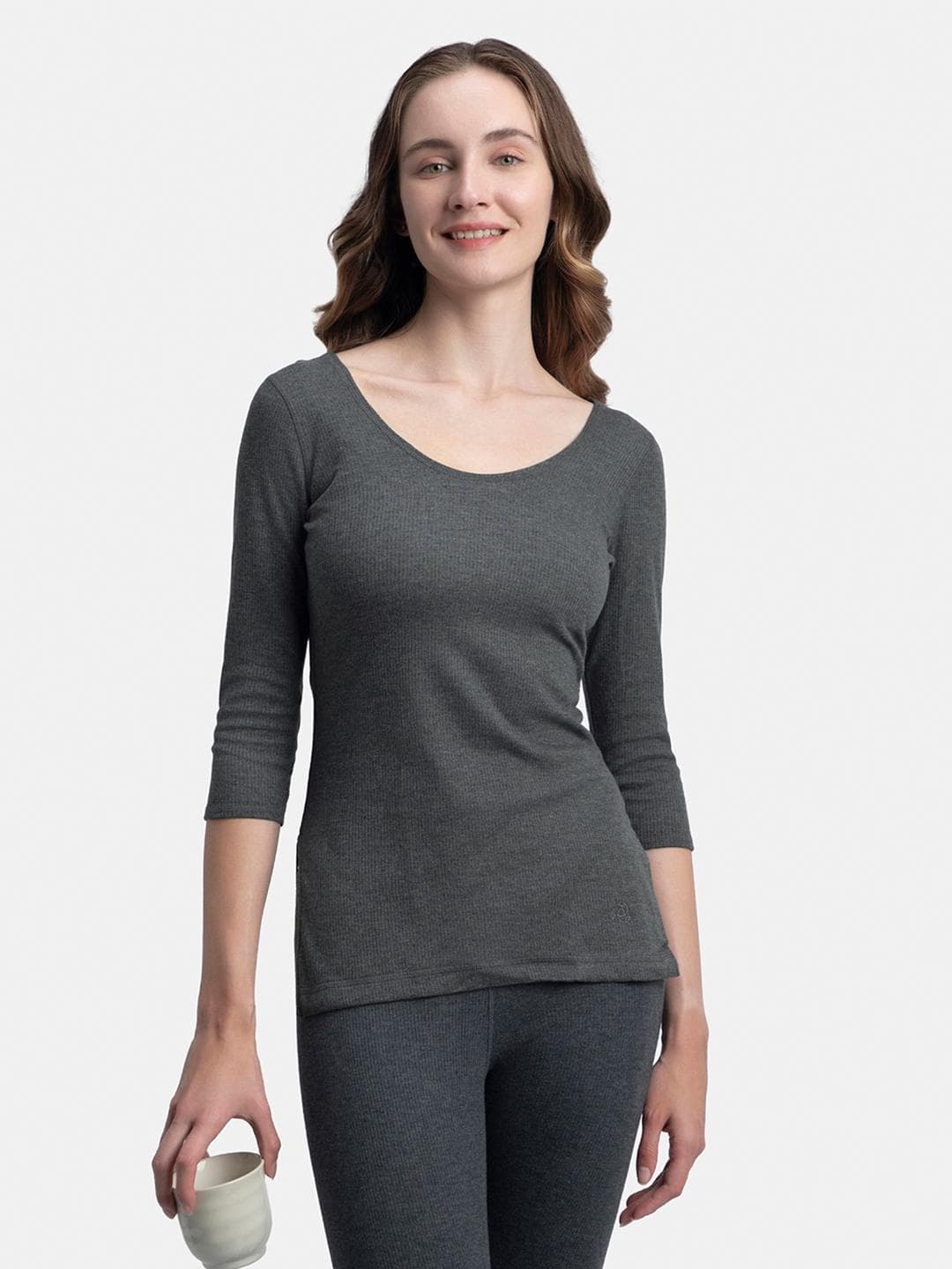 Jockey Super Combed Cotton Three Quarter Sleeve Thermal Top with StayWarm Technology -2503