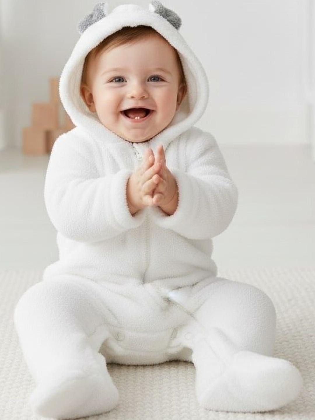 Buy BabyZone Infants Cotton Hooded Neck Rompers - - Apparel for Unisex Kids