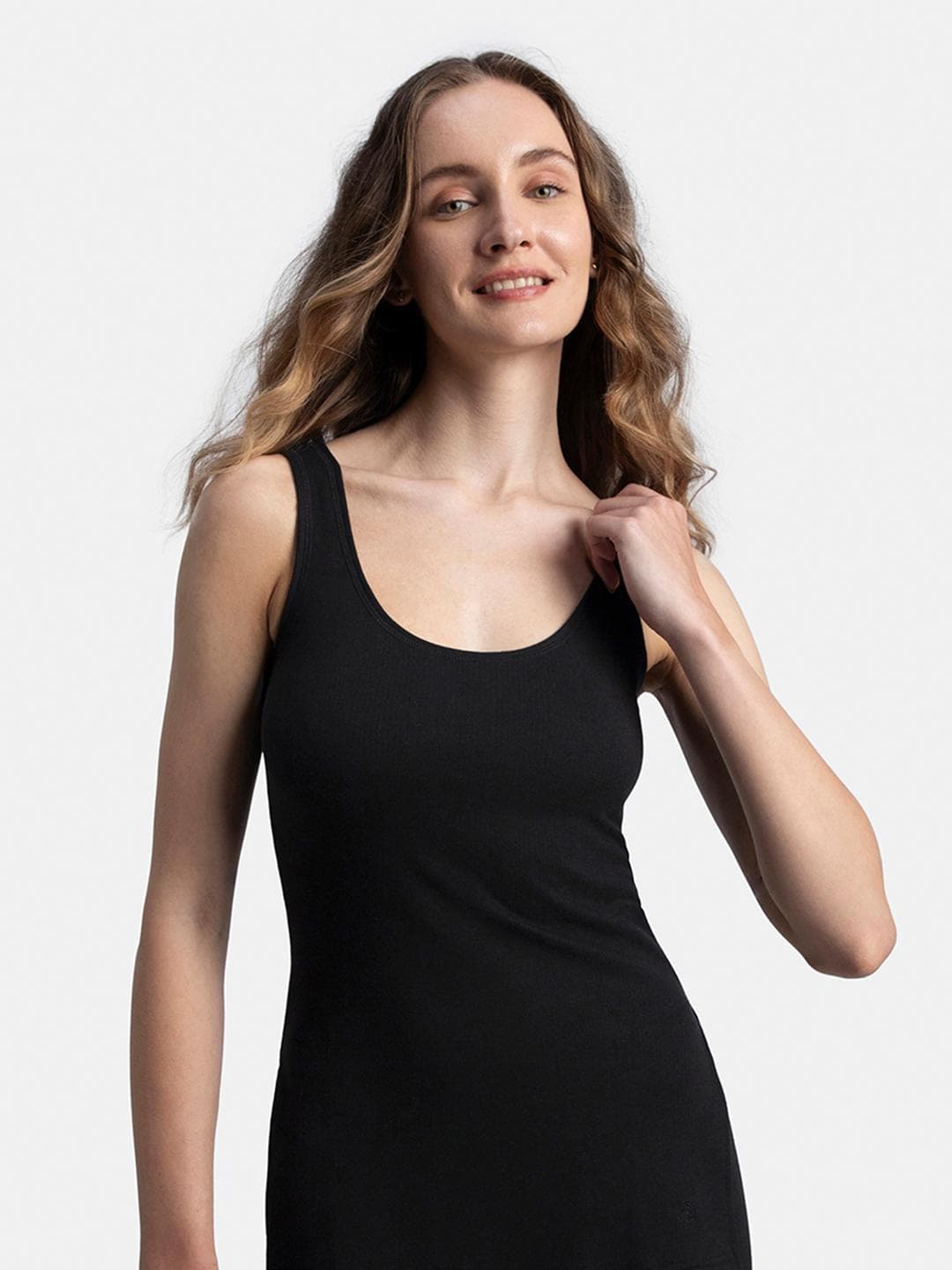 Buy Jockey Super Combed Cotton Brushed Fabric Thermal Tank Top With StayWarm Technology 2547 - - Apparel for Women