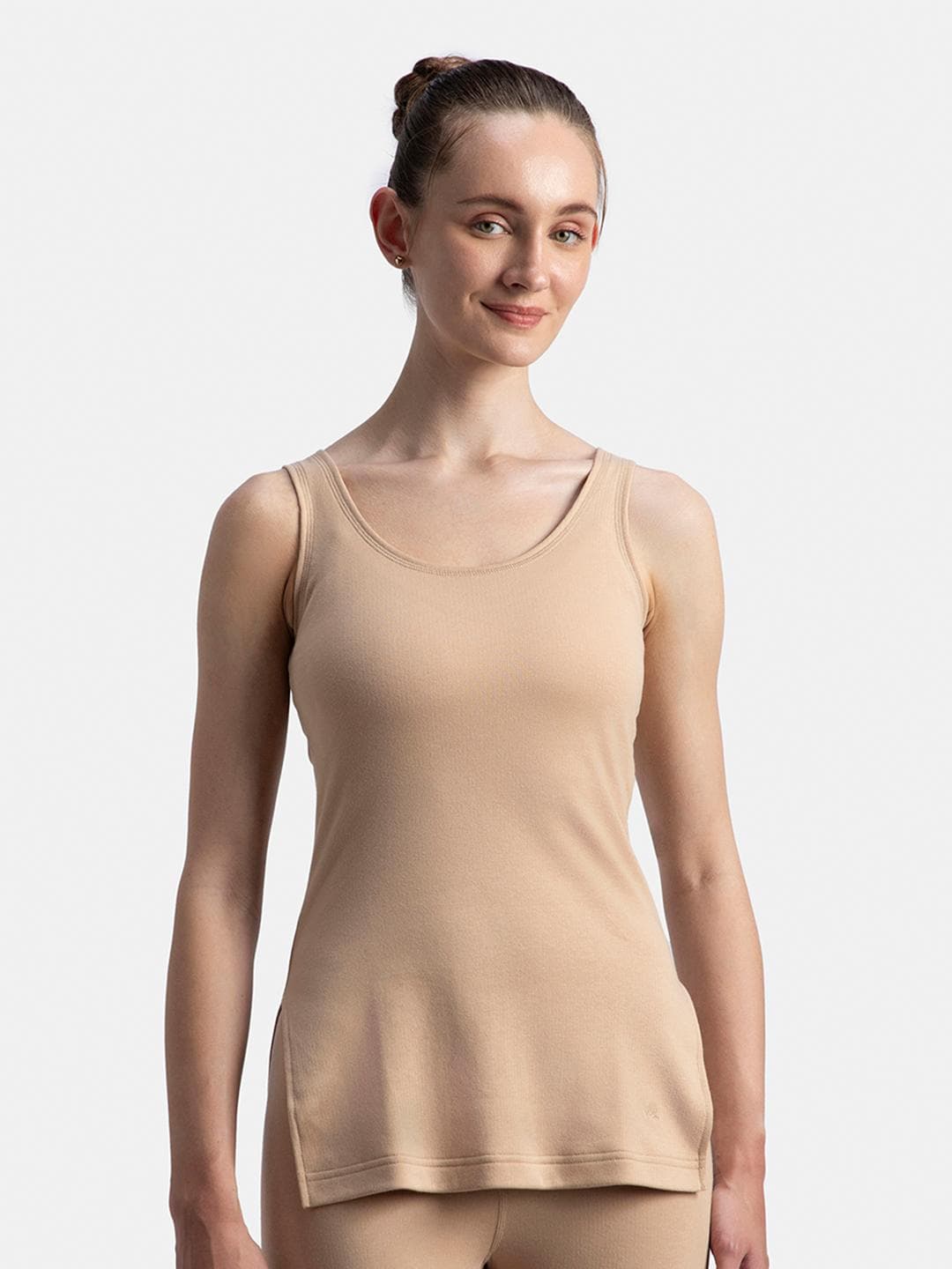 Buy Jockey Super Combed Cotton Brushed Fabric Thermal Tank Top With StayWarm Technology 2547 - - Apparel for Women