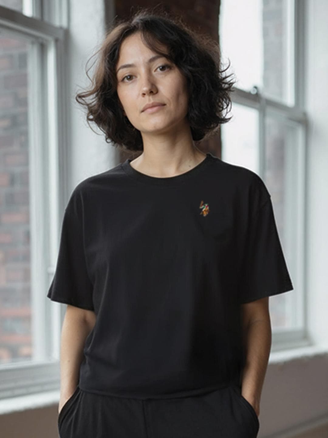 U.S. Polo Assn. Women Women Brand Logo Boxy T-shirt
