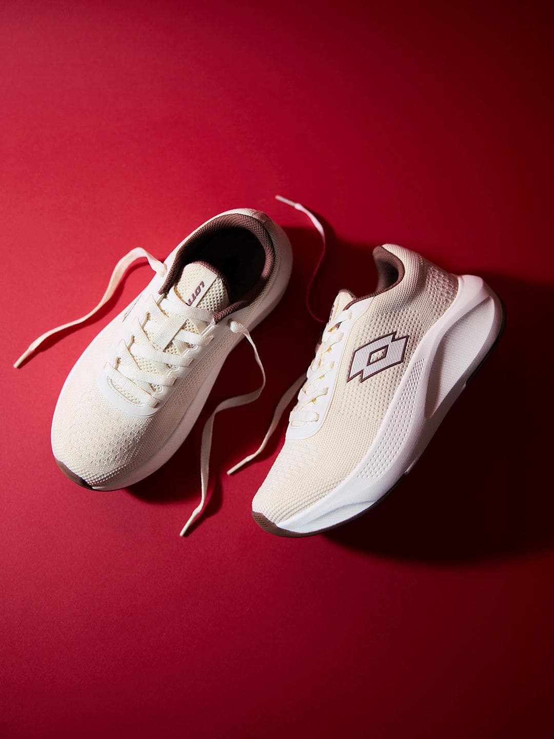 Lotto Women Xwift Knit Off White Running Shoes