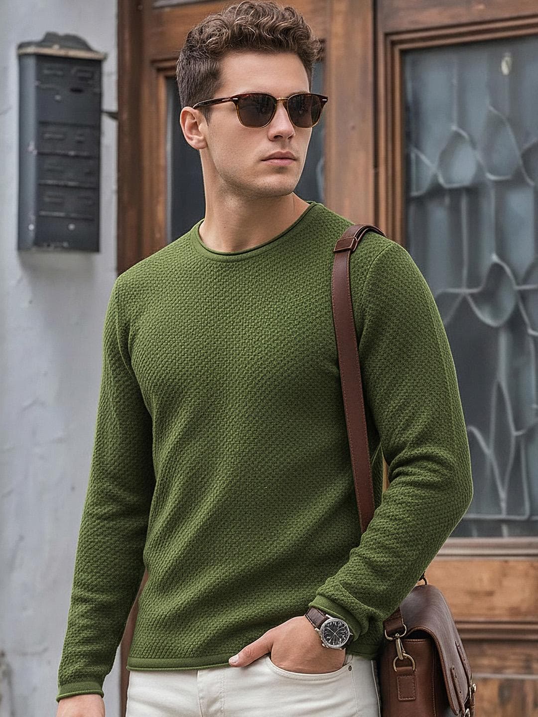 Bewakoof Men Flat Knit Sweater