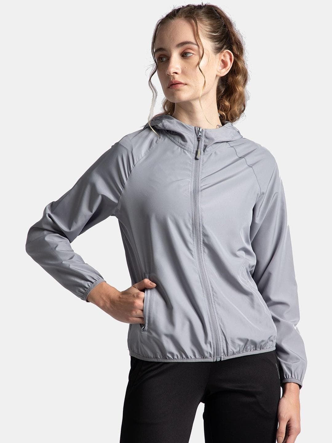 Jockey Microfiber Fabric Active Wear Raglan Styled Water Resistant Hoodie Jacket - MW50