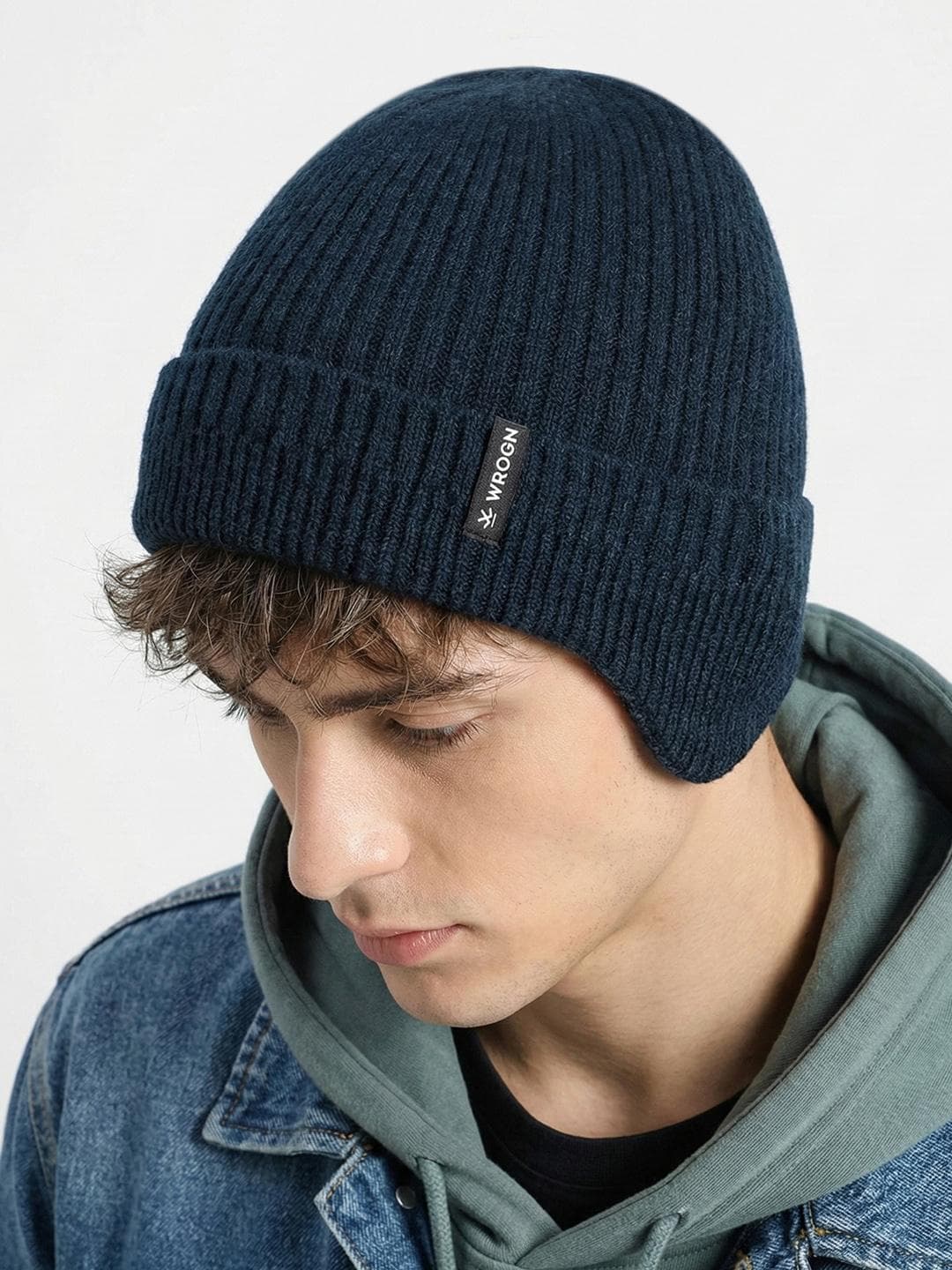 Buy WROGN Unisex Ear Muff Ribbed Beanie - - Accessories for Unisex
