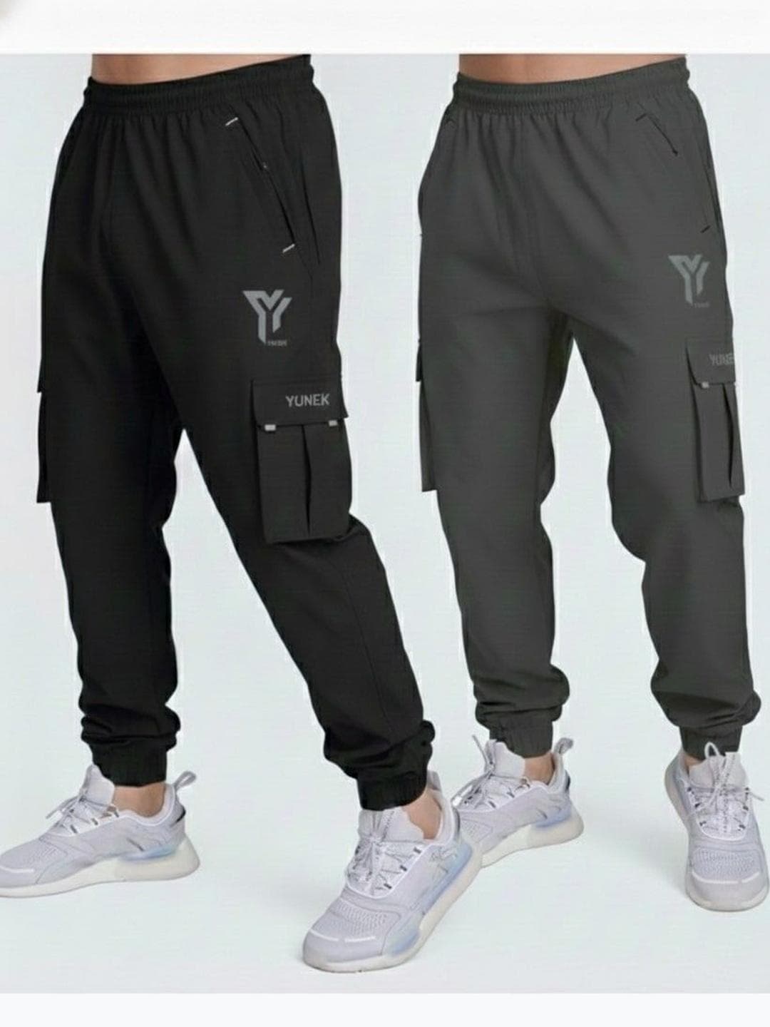 YUNEK Men Pack of 2 Cargos Track Pants