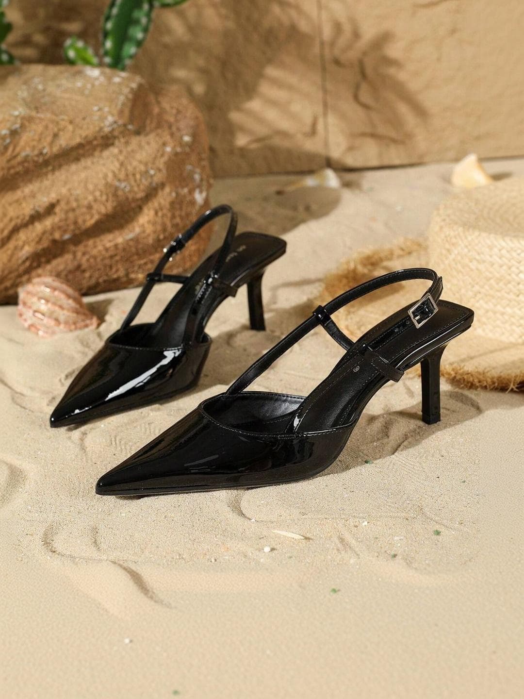 Gojiberry Leather Stiletto Pumps