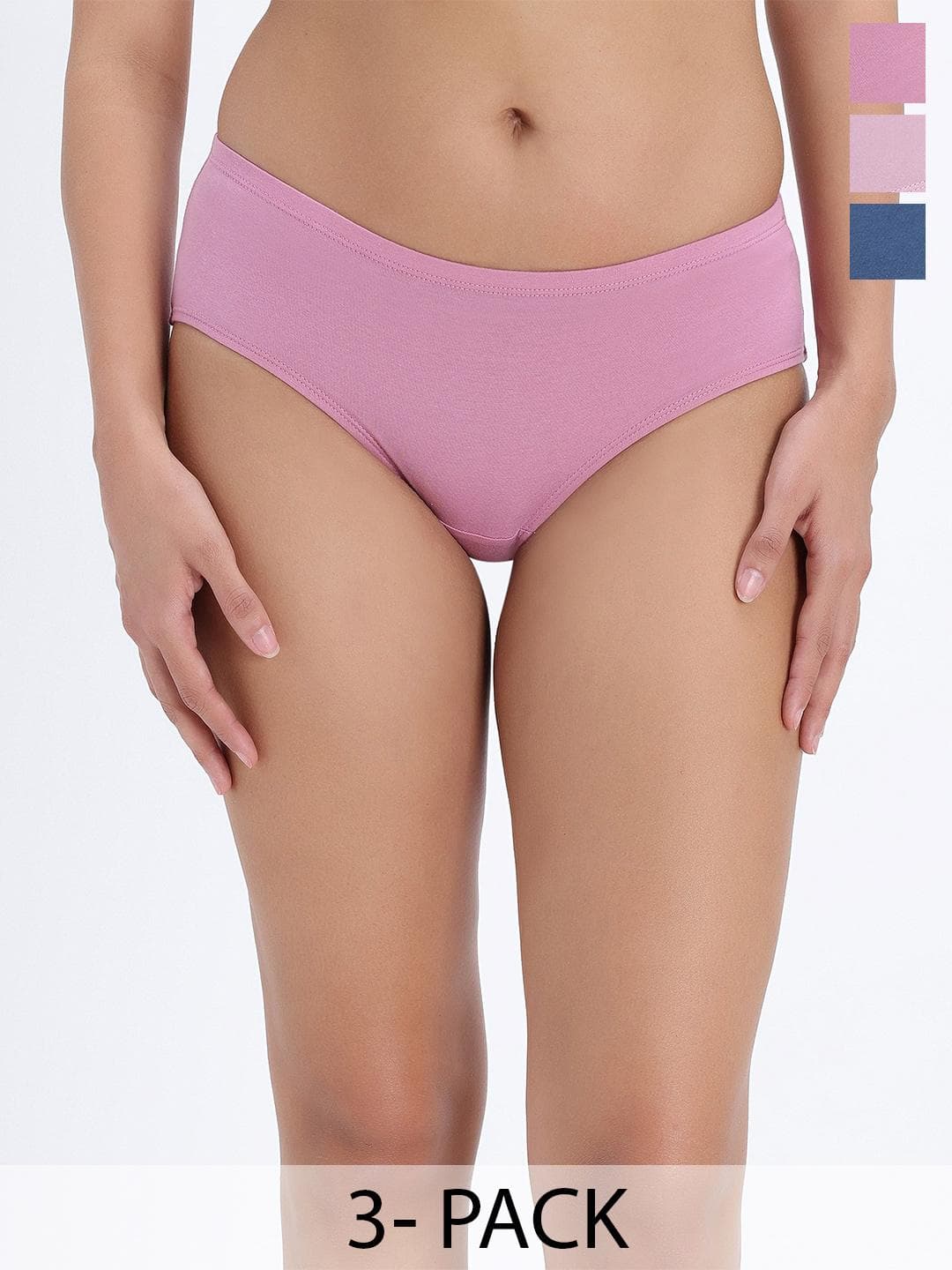 Zivame Women Pack Of 3 Mid-Rise Briefs