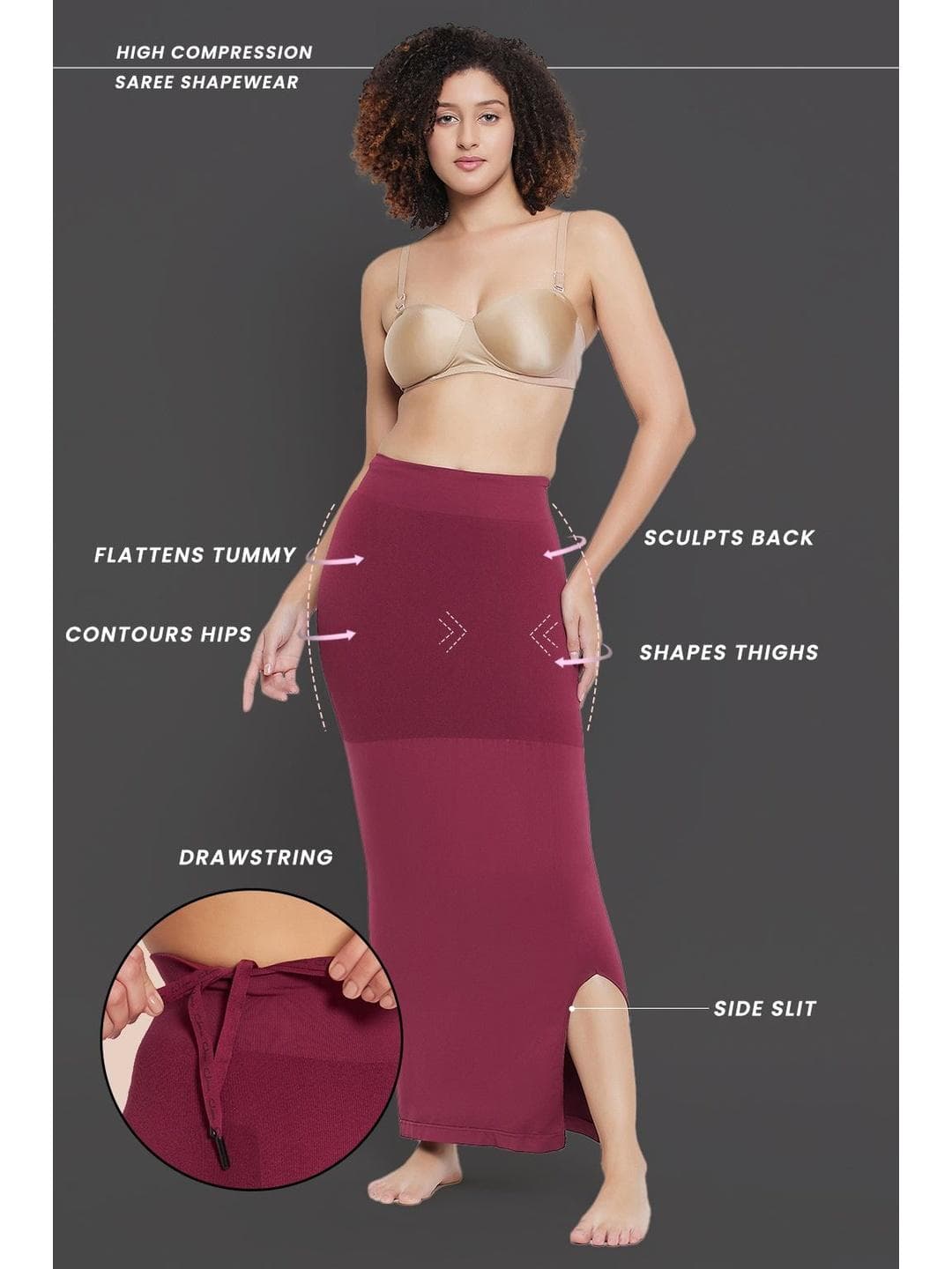 Clovia Saree Shapewear With Side Slit