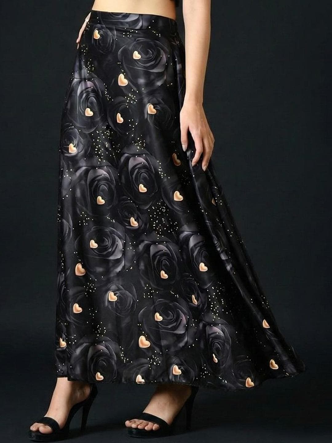 Vagisha Printed Flared Maxi Skirts