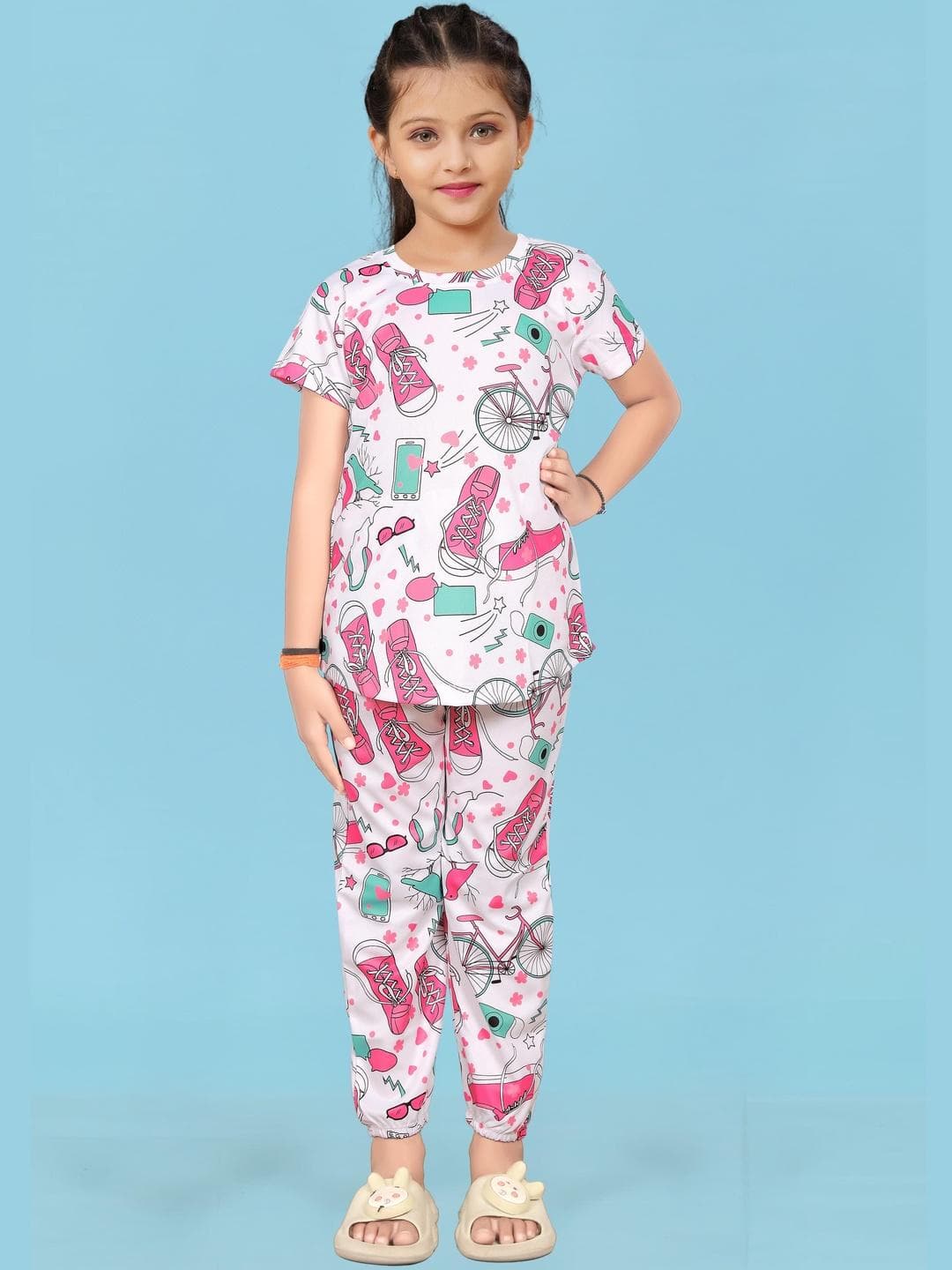 LITBABY Girls Printed Maxi Nightdress