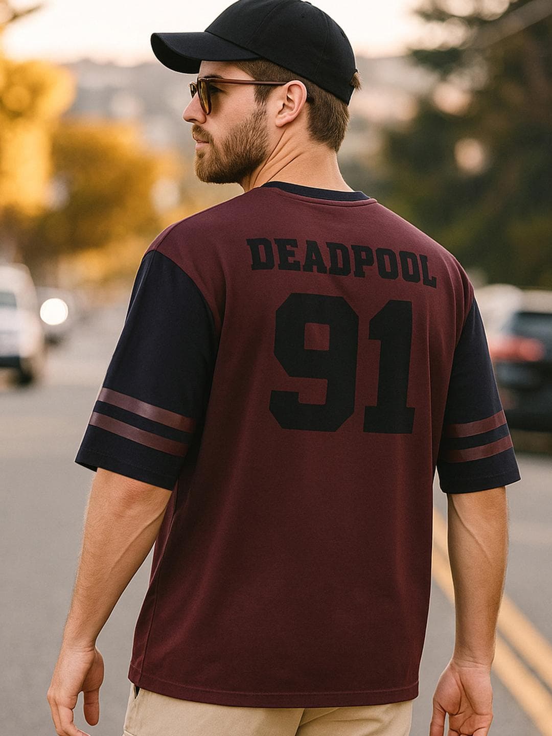Bewakoof x OFFICIAL MARVEL MERCHANDISE Graphic Printed Cotton Oversized T-shirt