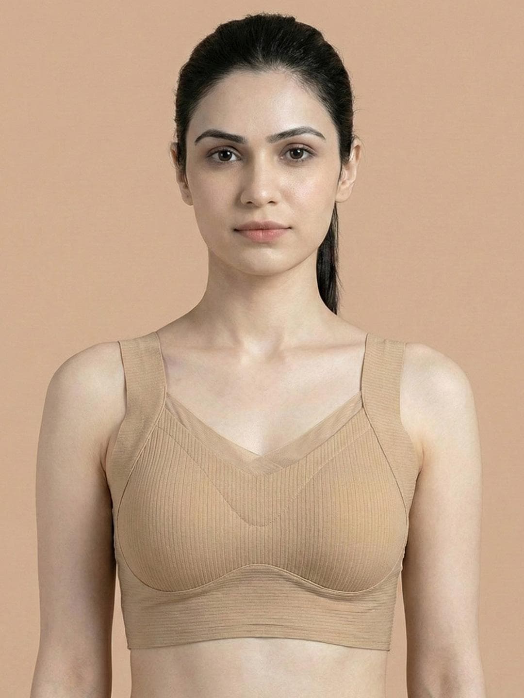 Buy Luella Full Coverage Wire Free Lightly Padded With Moulded Breathable Cup Seamless Bra - - Apparel for Women