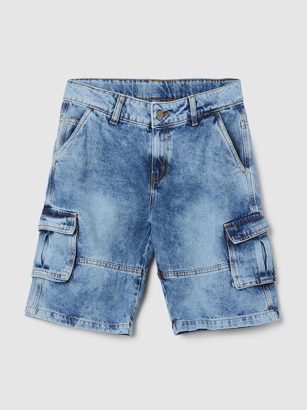 max Boys Washed Denim Shorts Technology