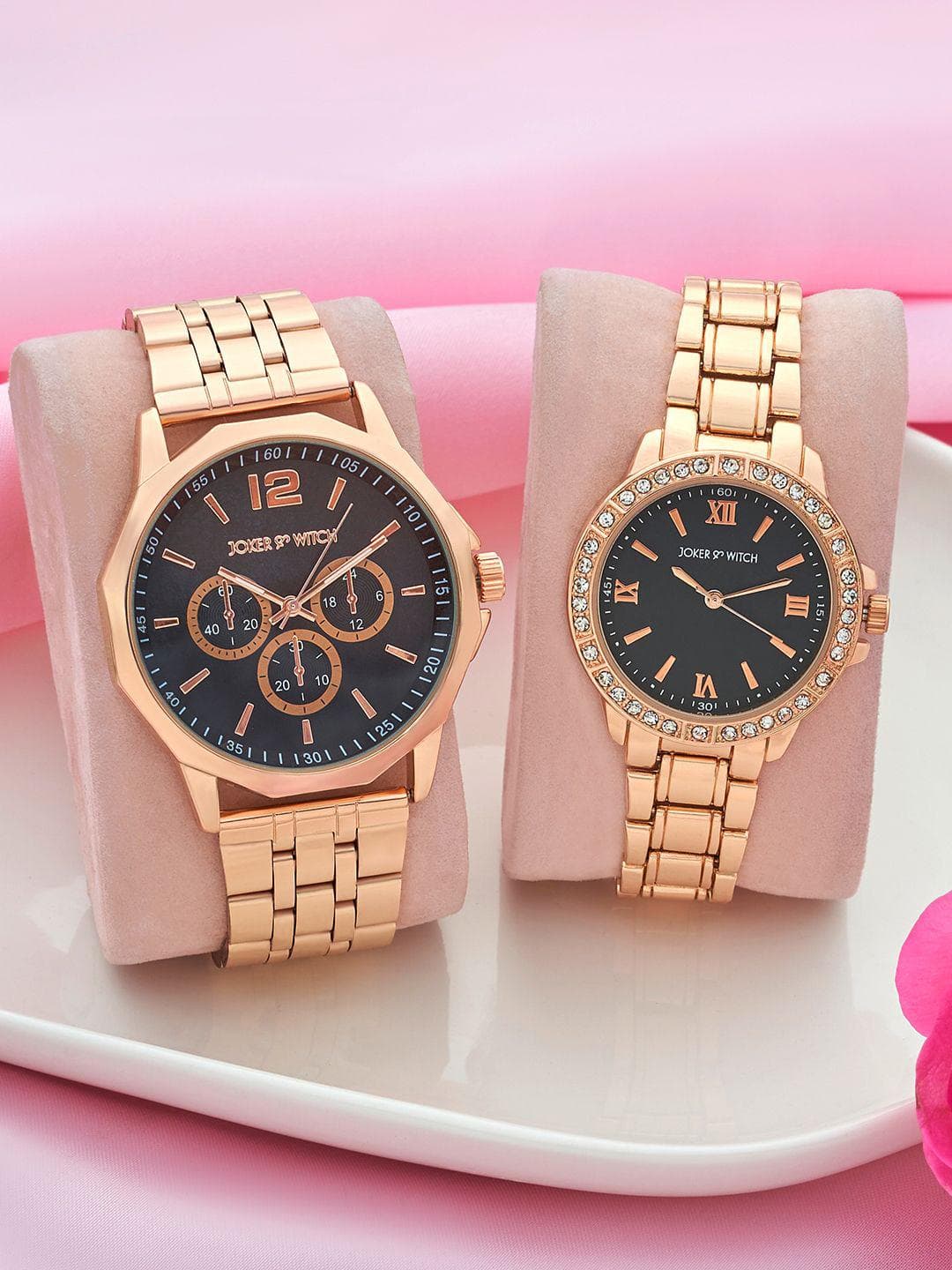 Buy JOKER & WITCH Keith & Nicole Analogue Couple Watches Giftset - - Accessories for Unisex
