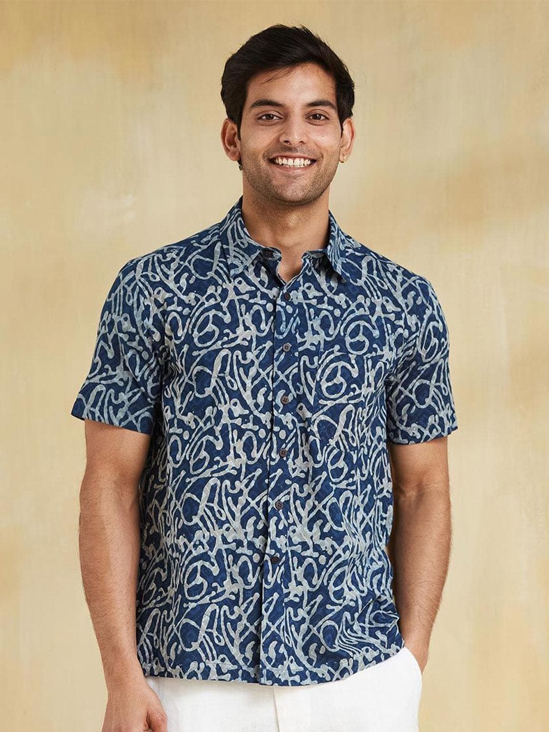 Fabindia Men Opaque Printed Casual Shirt