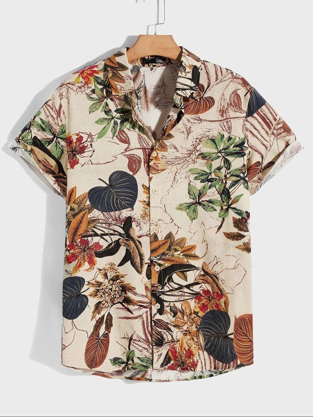 BAESD Boys Standard Floral Opaque Printed Party Shirt